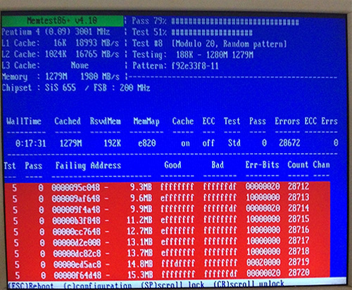 【電腦維修】 2005年的Pentium 4，偶爾藍底白字／