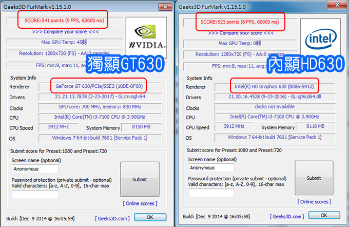 【獨顯GT630有比內顯HD630好嗎？】除非是在極端特殊情
