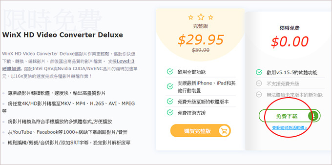 【軟體】WinX HD Video Converter De